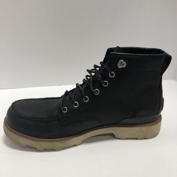 Sorel Men’s Caribou Moc Black Waterproof Boots, Size 11 D - Picture 3 of 8